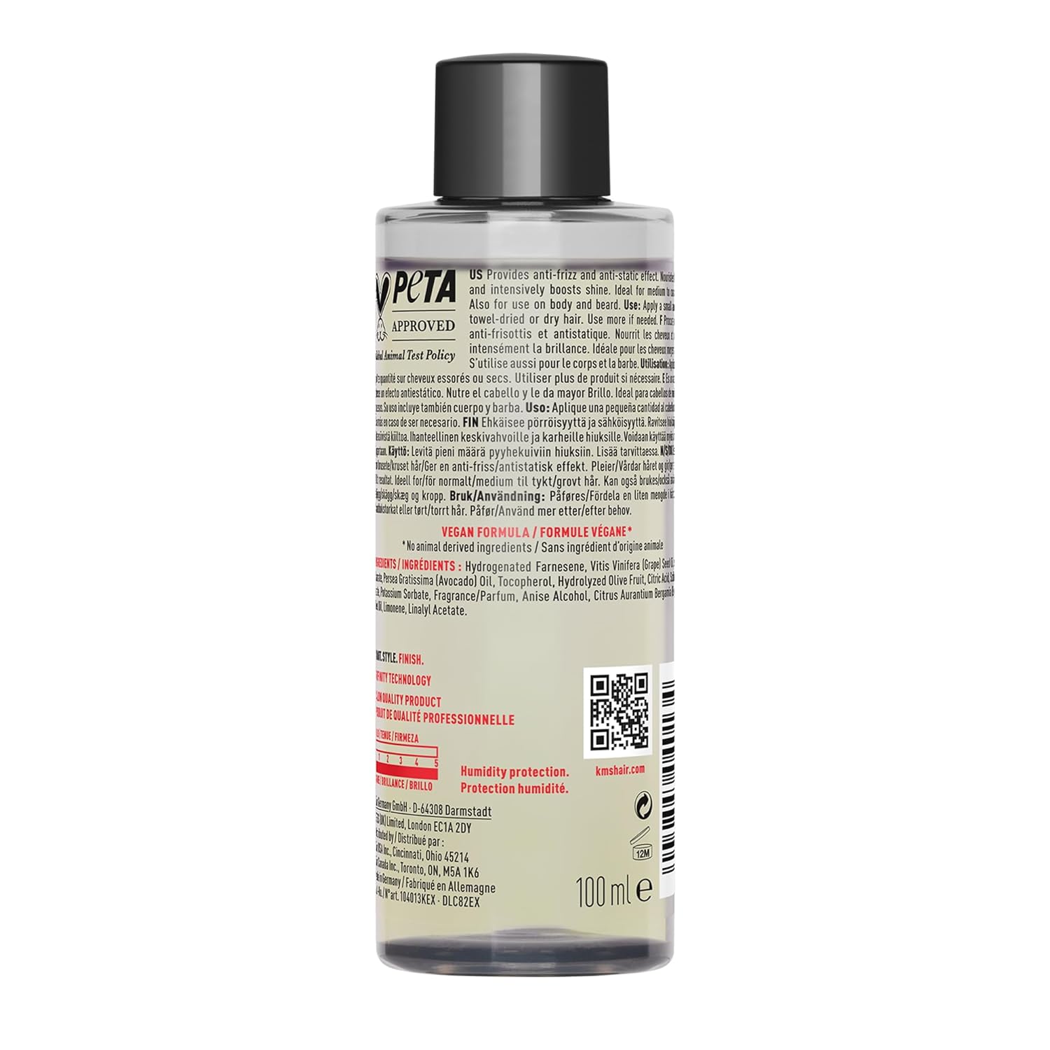 KMS AllSmooth Intense Nourishing Oil for Medium to Thick, Coarse Hair, 100ml