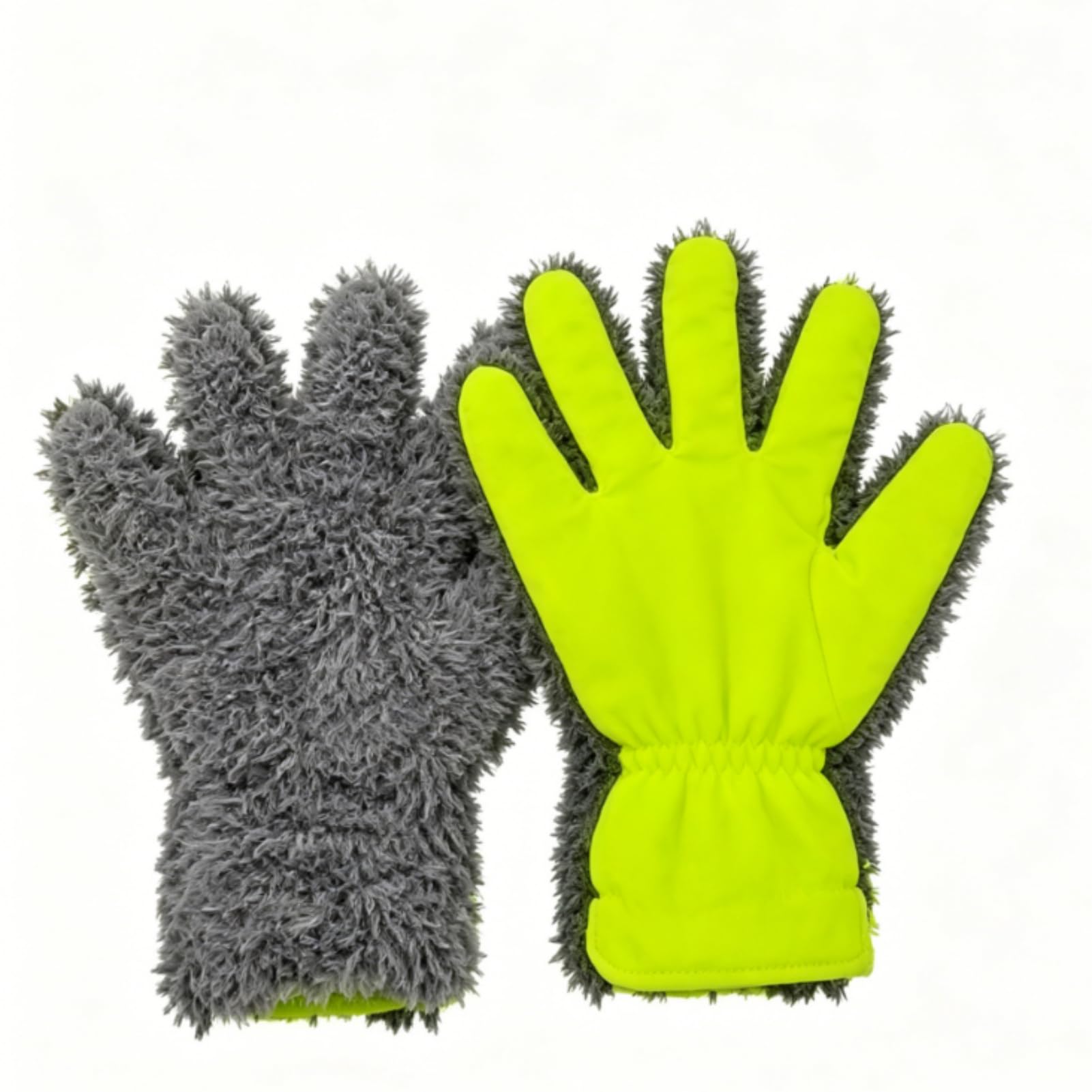 Vasedre Car Wash Mitt Chenilles, 5-Finger Microfibre Car Washing Mitt, Machine Washable Washing Gloves, Ideal for Cleaning Vehicle and Motorcycles, Paintwork and Glass (1PCS)