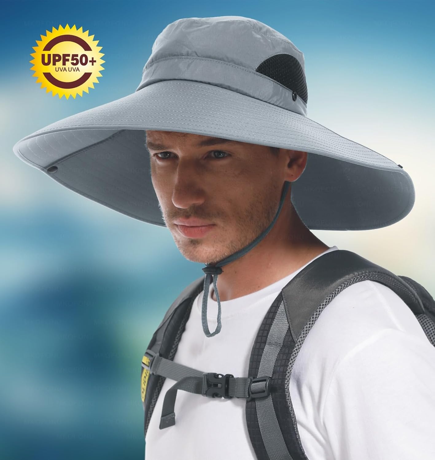 for Men & Women Ultra Wide Brim hat UPF50+ Waterproof Sun hat Suitable for Fishing Hiking Camping & etc - Image 2
