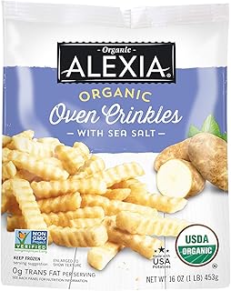 Alexia Organic Oven Crinkles with Sea Salt, Non-GMO Ingredients, 16 oz (Frozen)
