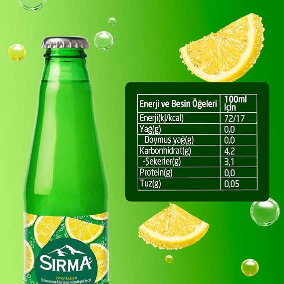 Sırma C Vitaminli Limon Aromalı Doğal Maden Suyu (24 x 200 ML)