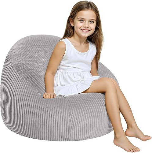 Miniatura 19 de COMAX Sillas de Puf para Niños, Sofá de Puf para Niños Pequeños con Relleno, Sofá de Puf Relleno para Niños y Niñas, Silla de Piso Perezosa