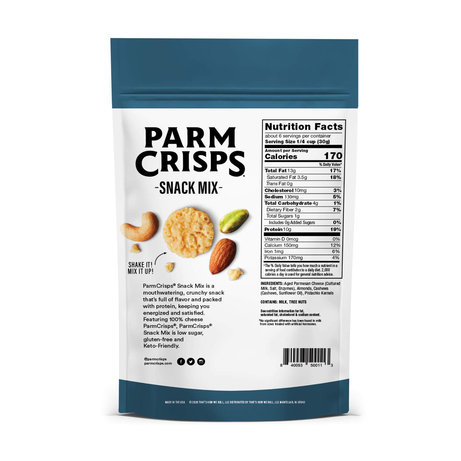 Buy ParmCrisps Snack Mix Original Cheese Parm Crisps and Nuts Snack