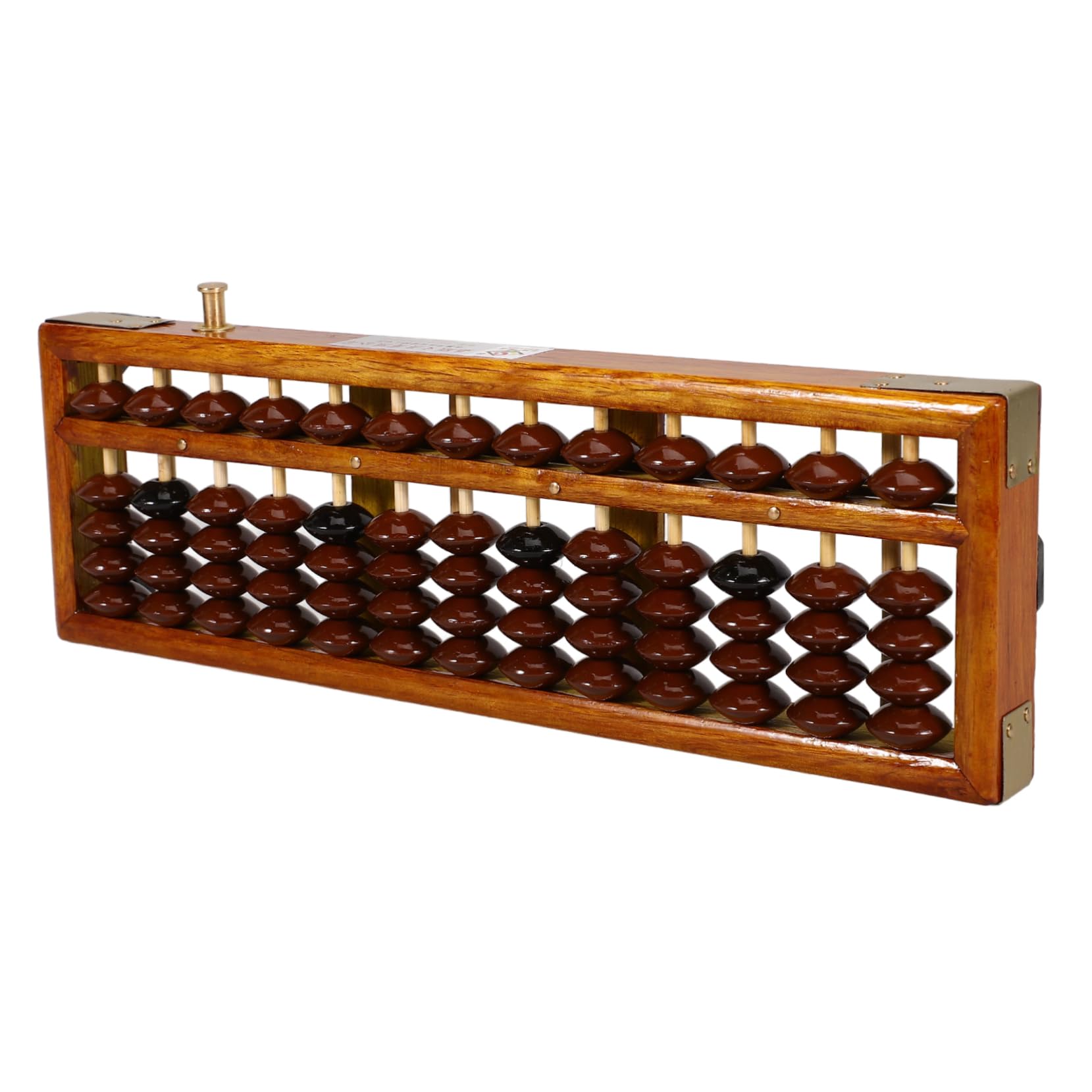 SUPVOX Retro 13-Column Chinese Abacus Portable Counting Tool for Kids and Adults Learning Arithmetic and Calculating