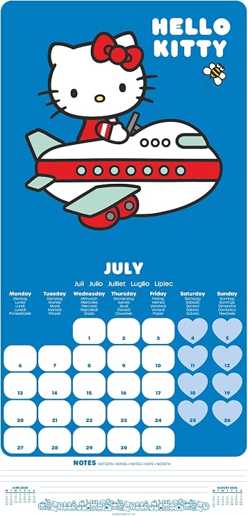Pyramid International HELLO KITTY 2026 Square Wall Calendar – Official 16-Month Sanrio Calendar Featuring Cute & Colourful Designs – Kawaii Gift for Girls, Teens & Collectors