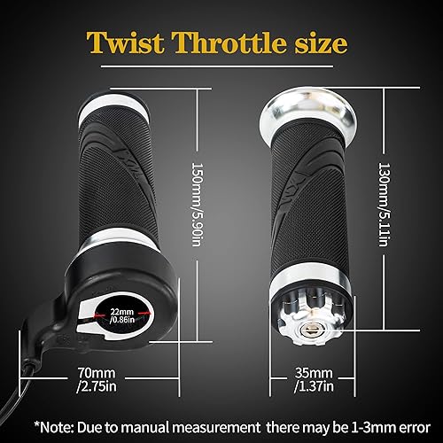 Miniatura 5 de Mango de acelerador giratorio de aleación de aluminio con mango de acelerador para bicicleta eléctrica, scooter de parte modificada