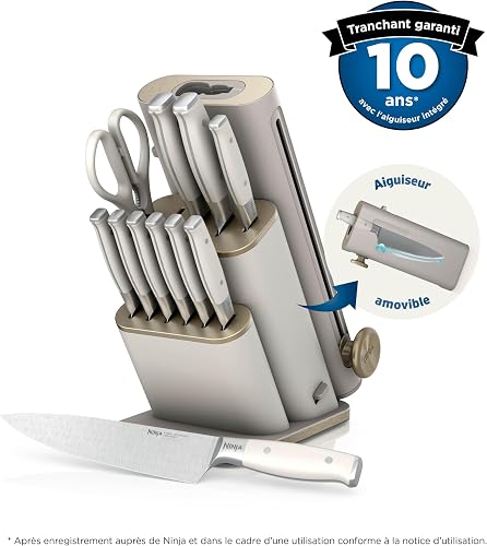 Ninja Bloc de couteaux StaySharp de 13 pièces avec aiguiseur amovible - 2