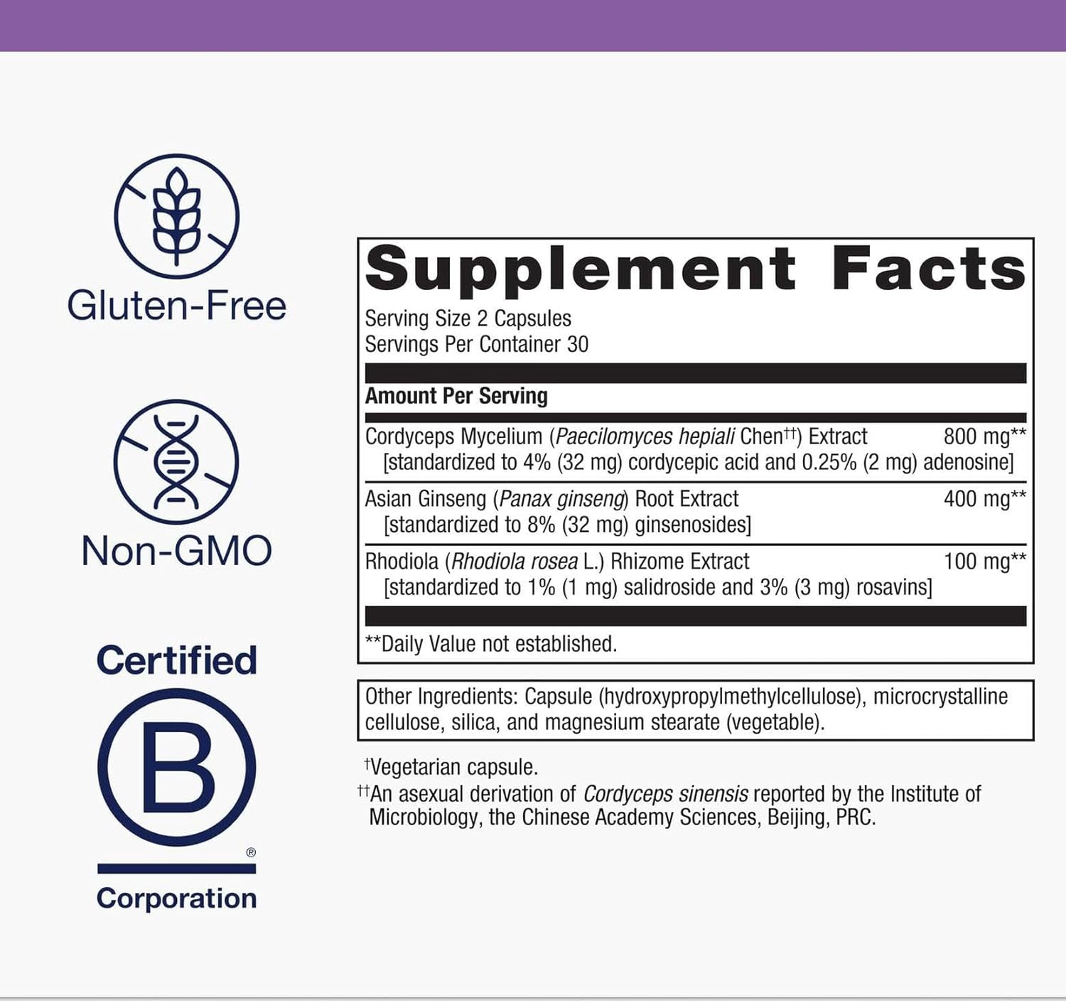 Metagenics Adreset - Adaptogen Formula with Rhodiola, Panax Ginseng & Cordyceps - Supports Stress Resilience, Energy & Fatigue Relief - Non-GMO, Gluten-Free & Vegetarian - 60 Capsules