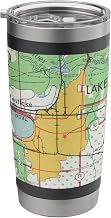Vintage Lake Charles LA Map (1964) Stainless Steel Insulated Tumbler