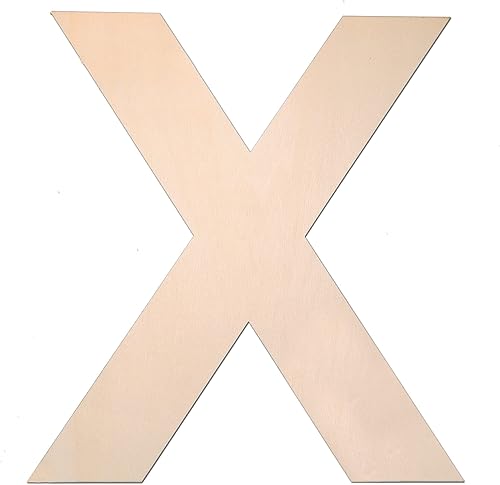 Vista 164 de Símbolo de madera de 12 pulgadas y letra grande de madera sin terminar de 1/4 de pulgada de grosor para manualidades, decoración de pared del hogar