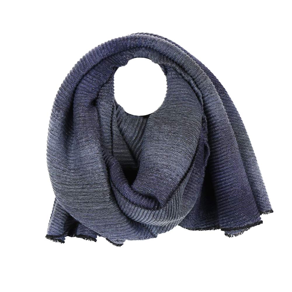 The Olive House Scarves Women's Grey Blue The Olive House® Ombre Pleated Scarf