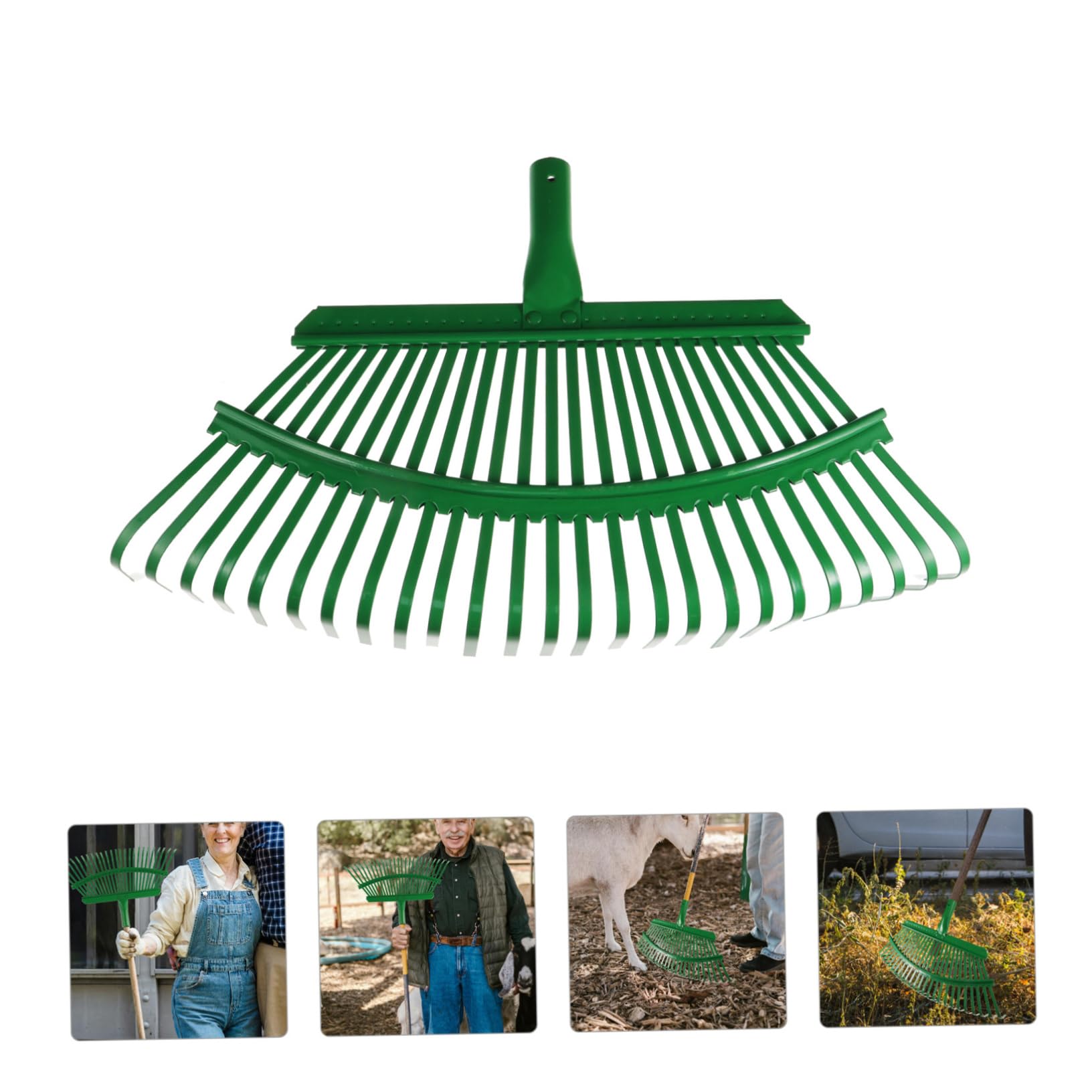 UPKOCH Gartenrechen Laubharke Handrechen Metall 25 Zähne Robuster Laubbesen Gartenlaubrechen für Pflanzen Gemüse Obstbäume Terrasse Rasenpflege