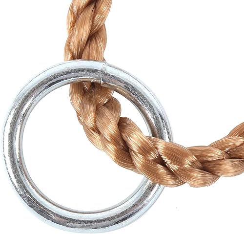 Miniatura 9 de Juego de 2 anillos de columpio de madera, juego de anillos de gimnasia, columpios, cuerda, equipo de fitness, deportes, gimnasio, interior,