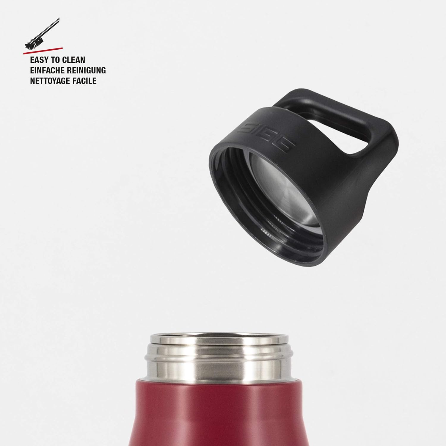 Sigg - Reusable Water Bottle - Explorer Magenta - Leakproof, BPA Free - 18/8 Stainless Steel - 34 Oz - Image 2