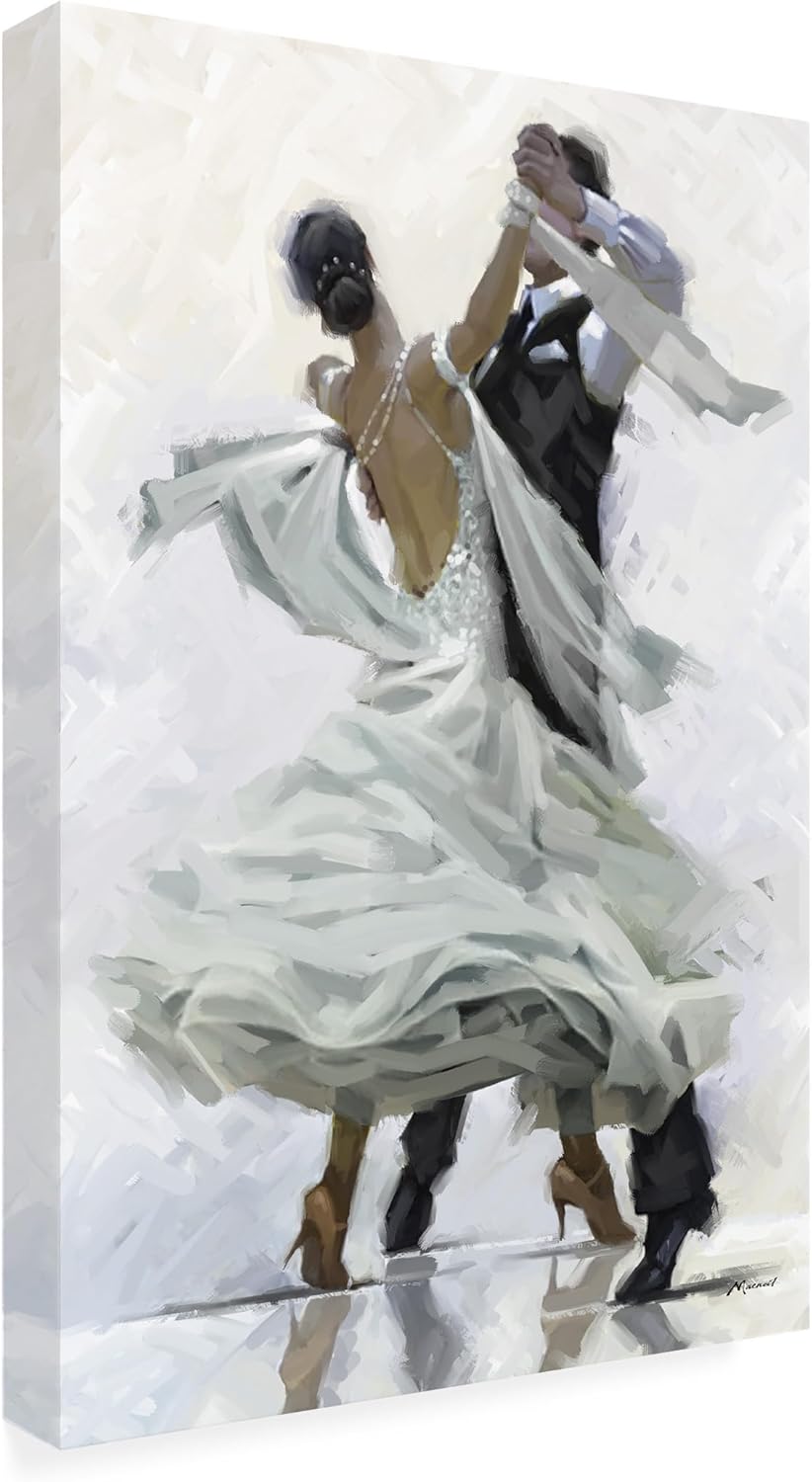 Wrapped Canvas Wall Art - The Macneil Studio 'Waltz' Wall Art for Living Room, Bedroom, or Office Décor - 12x19