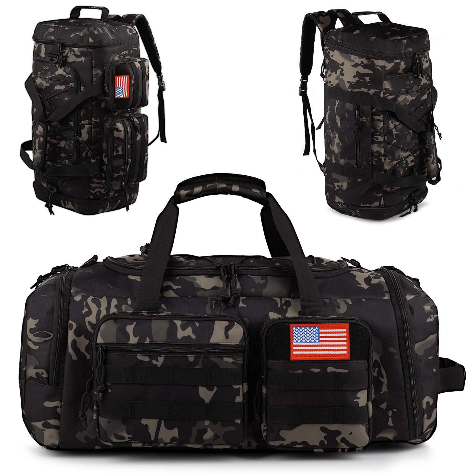 ATRIPACK 70L Tactical Gym Bag Camo Black