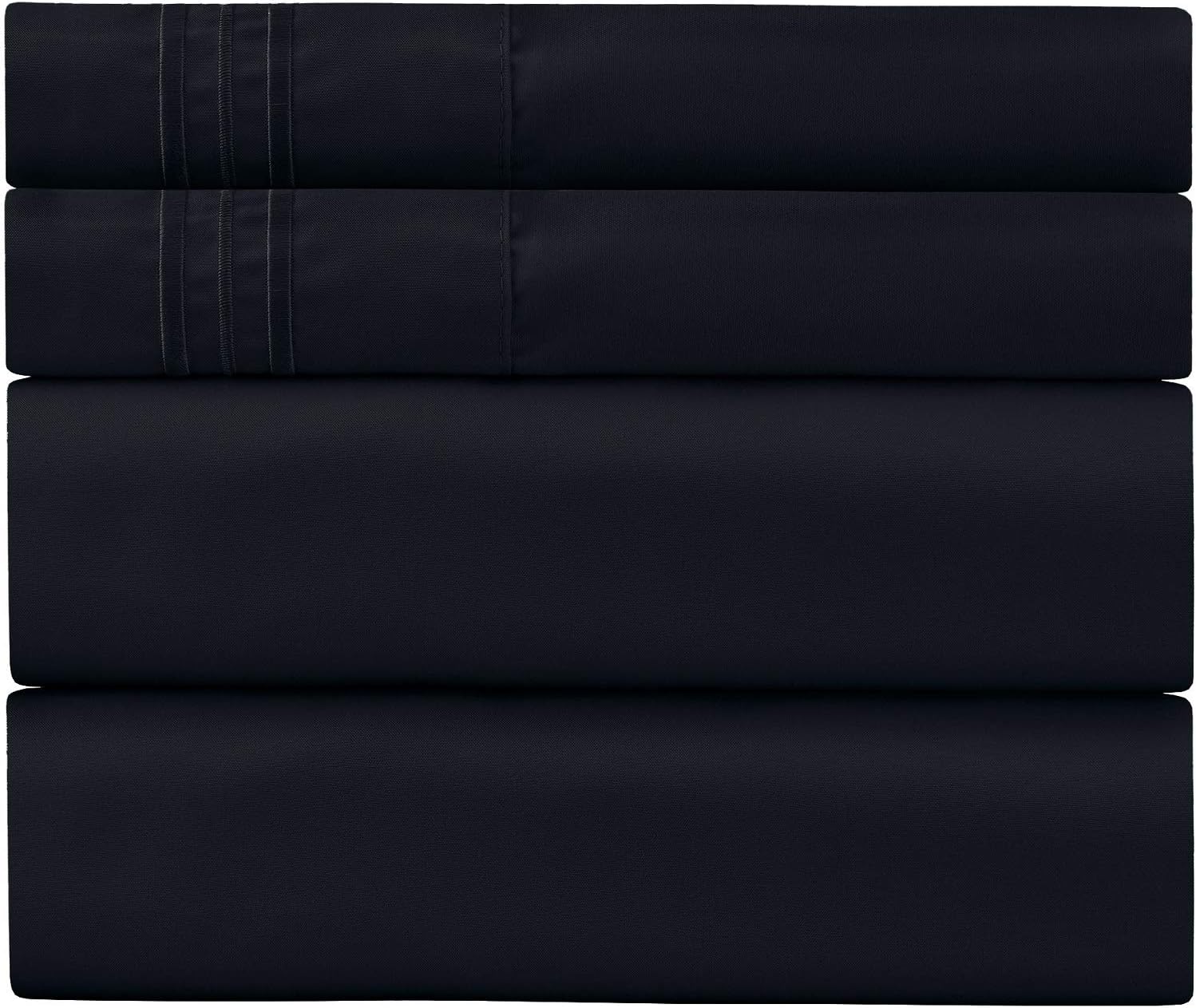 Bed Sheets Queen Sheet Set - 2 Pillow Cases, Flat and Deep Pocket Fitted Sheet - Extra Soft & Breathable - Queen Sheets - Bedding Sets Queen - Fade Resistant (Queen Size, Royal Blue)