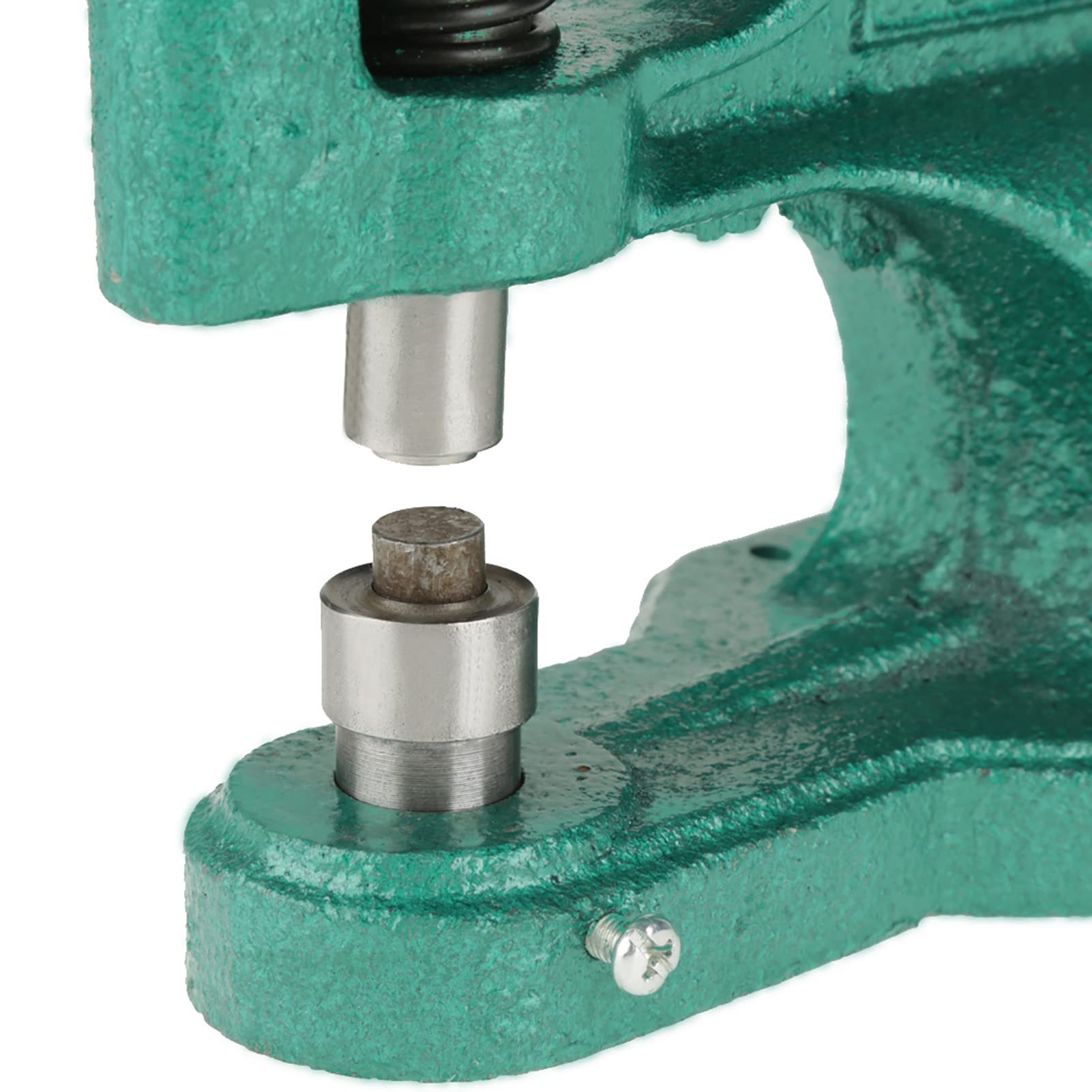 Occhiellatrice Macchina, Occhiello Pressatrice per 3 Matrici (6/10 / 12mm) con 1500 Gommini Occhiello e 3 matrici macchina manuale a pressione Macchina per punzonatura Foro