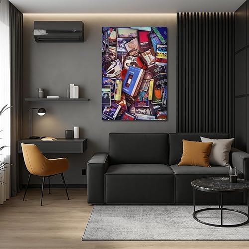 Miniatura 4 de Magic of the 90s Cassettes and Sony Walkman - Impresión artística de pared, pintura para decoración del hogar Lienzo 40x30