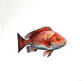 Red Snapper Sticker, Gift for Red Snapper Lover, Fish Sticker, Red Snapper Lover Sticker