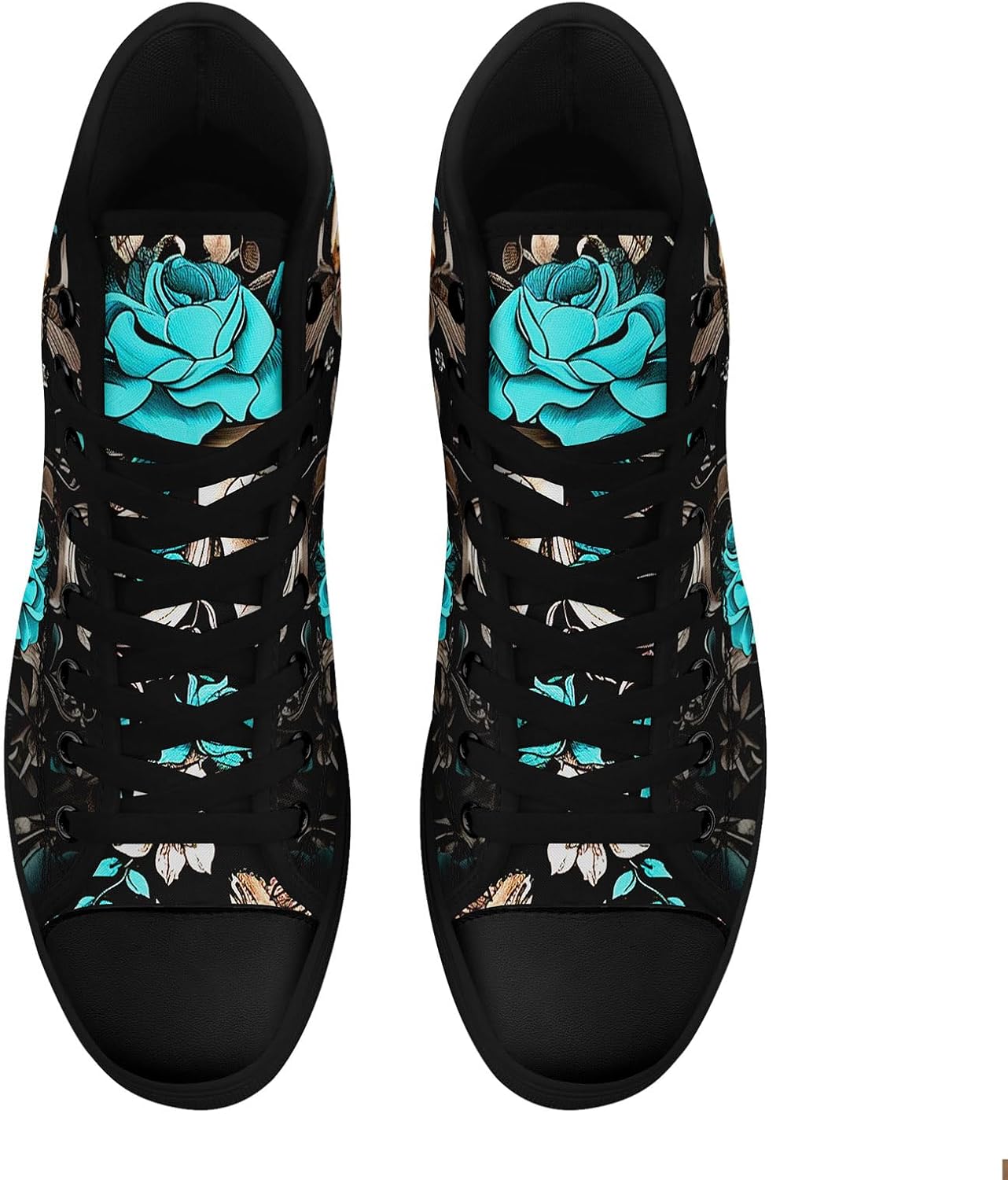 Fashion Skull High-Top Canvas Shoes for Men Women -Unique Vibrant High Top Sneakers Comfortable Casual Shoes - Image 4