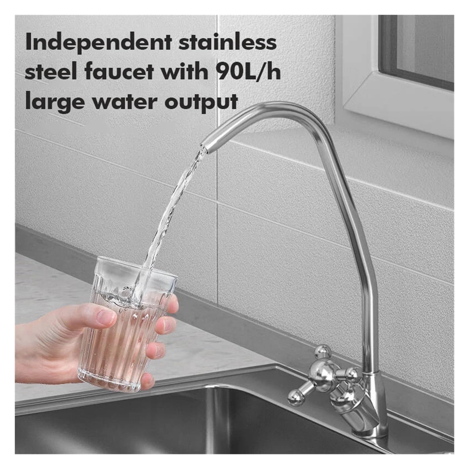 Purificador de Filtro de Agua de 5 etapas, Sistema de Tratamiento de Agua for el hogar con Kit Reemplazo Debajo del Fregadero