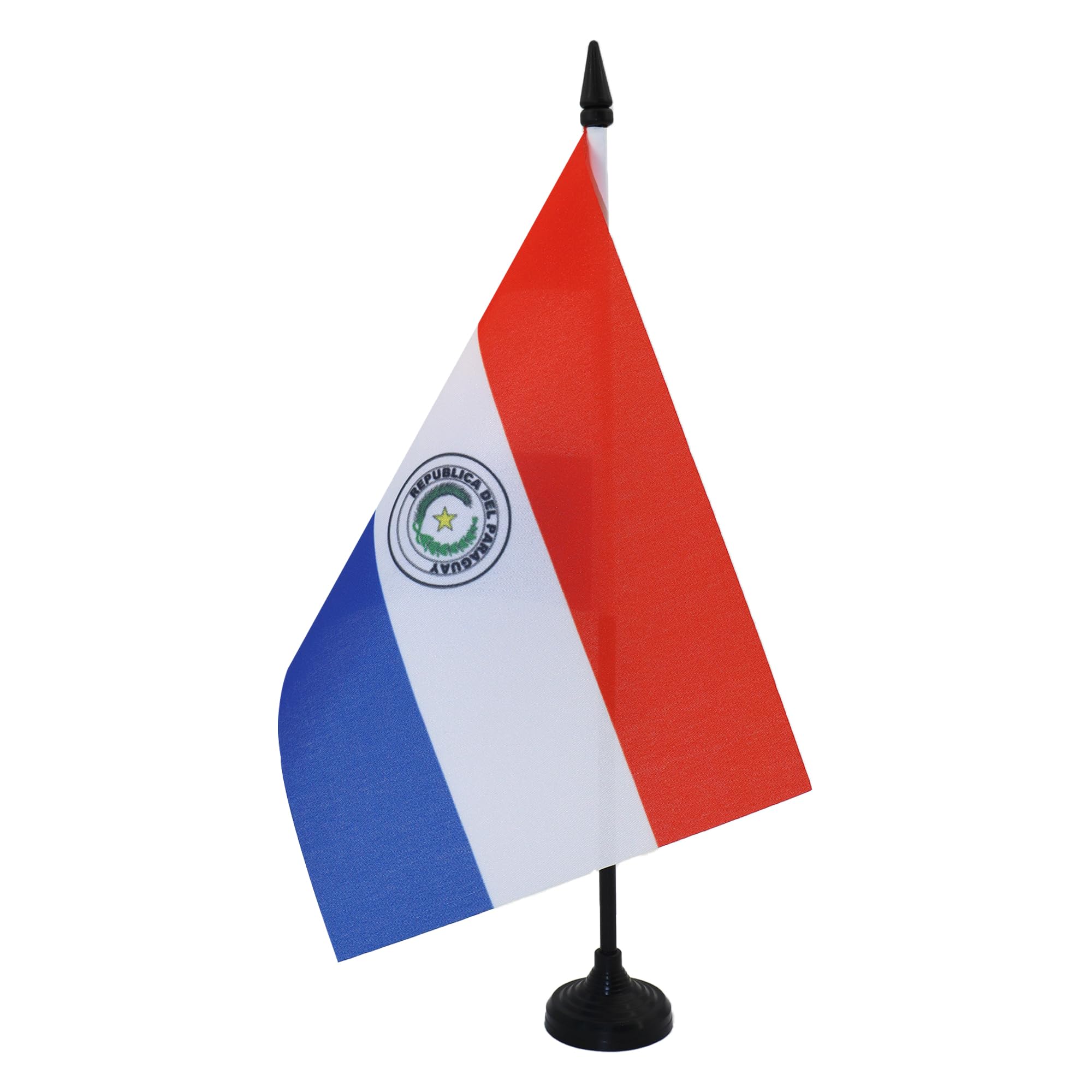 AZ FLAG Paraguay Table Flag 6x8 in 100D Polyester Plastic Base