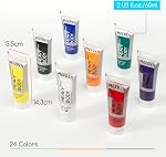 MEEDEN Heavy Body Acrylic Paint - Basic Satin Finish 24 x 60ml (2 oz) Color Paint Set for Adults - Rich Pigment Art Craft Paints for Canvas Rock Wood