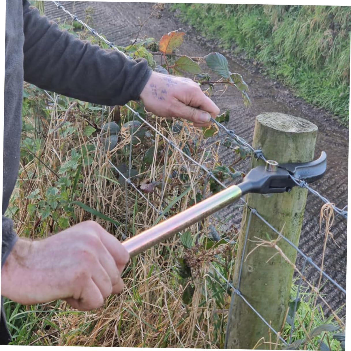 WOONEKY Tensor de Alambre para Vallas de Jardín Práctico Herramienta Tensora Resistente para Cercas Agrícolas Uso en Finca y Rancho Fácil Manejo