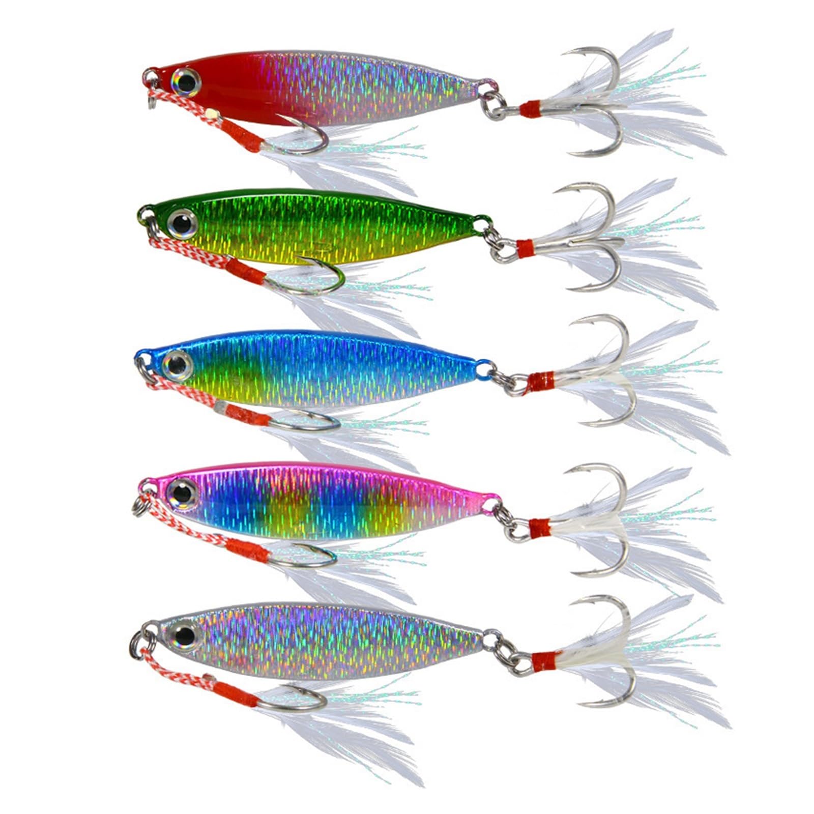 Leurres de pêche, 3D Eyes Soft Fishing Lure , 5 pièces/lot 7g 10g 15g 20g 30g appâts en métal moulé Spinner leurres de pêche gabarits pêche à la truite matériel dur poisson gabarits ensemble appât(Gre