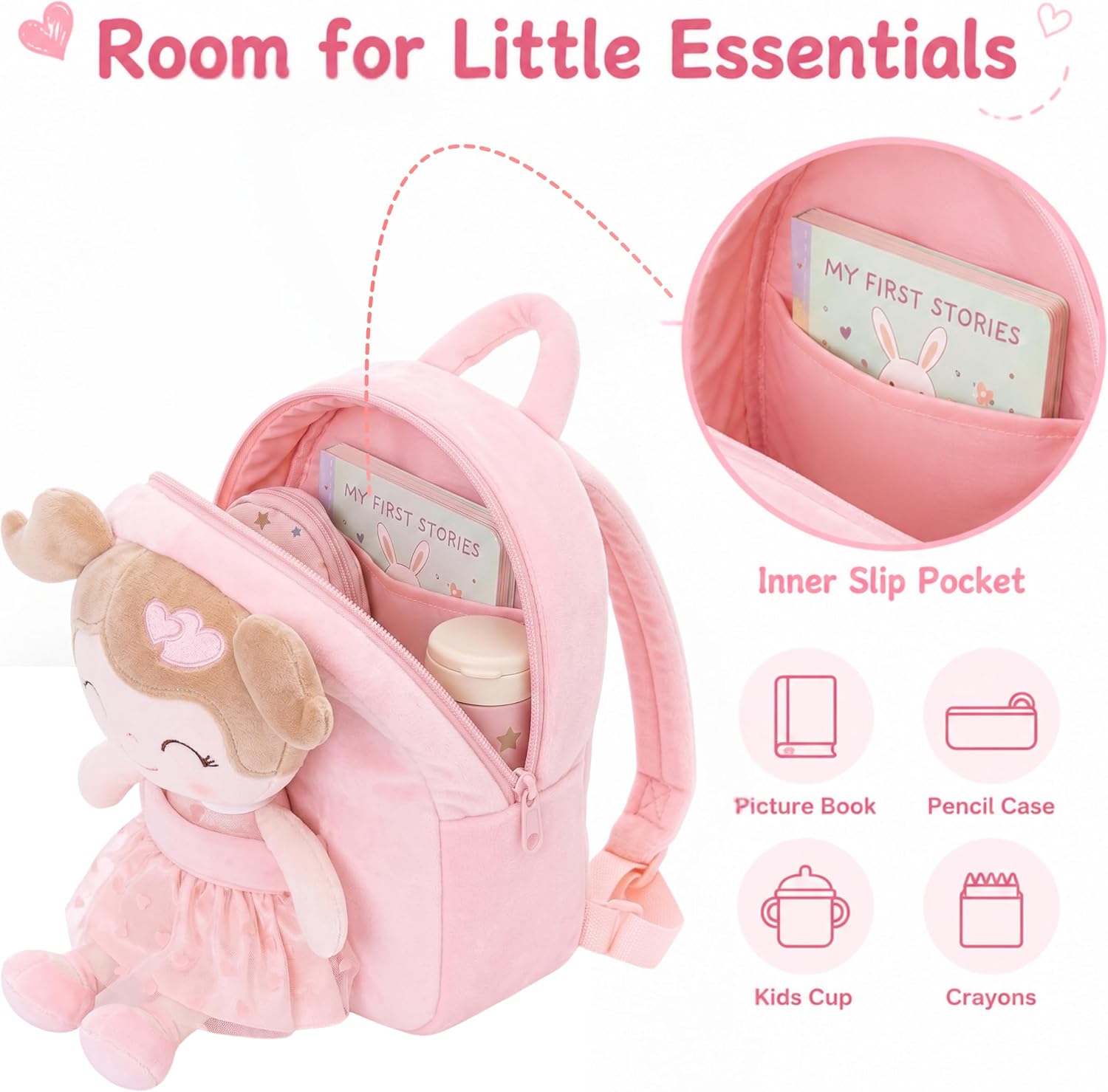 Gloveleya Kids Backpack Toddler Girls Backpacks
