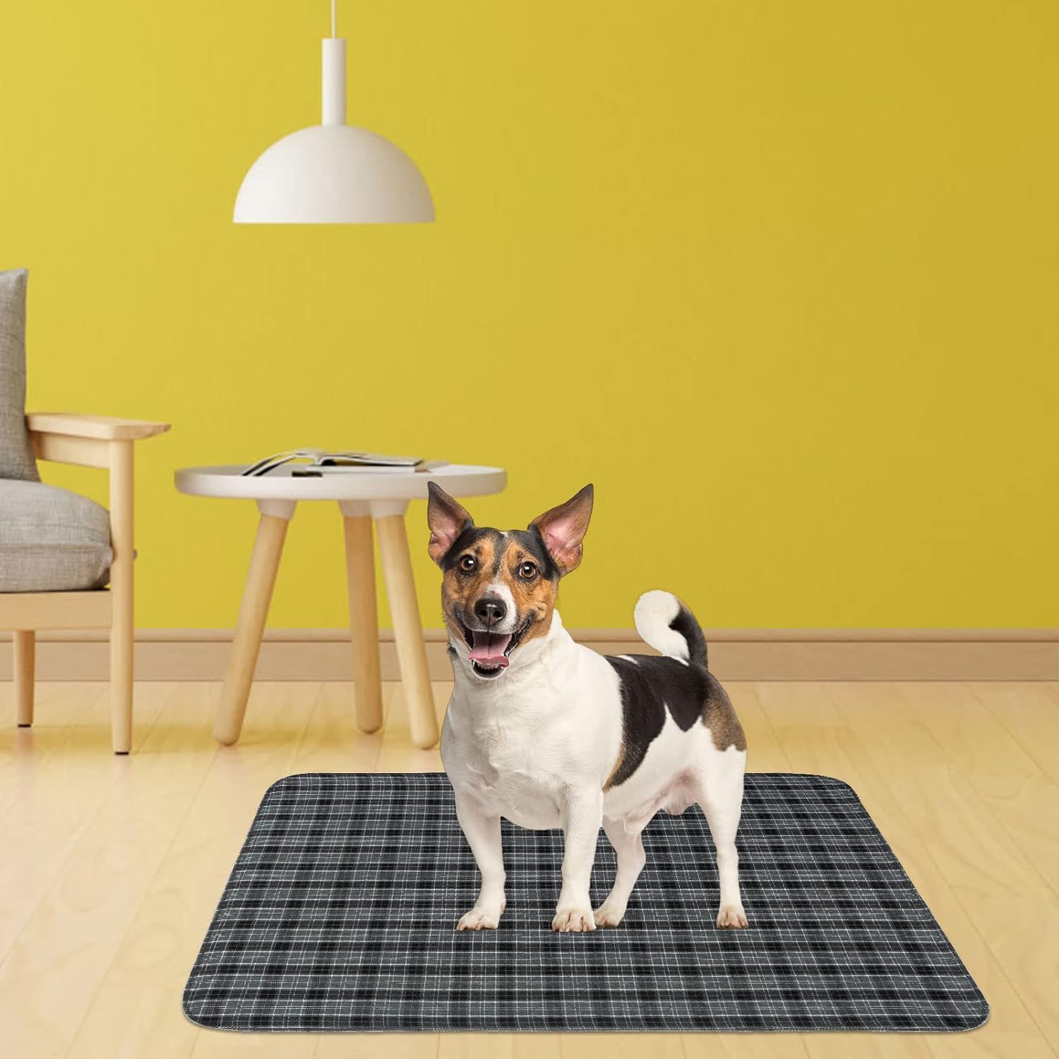 KOOLTAIL Reusable Puppy Pads, 2 Pack Washable Pee Pads for Dogs-Waterproof Non-Slip Plaid Puppy Training Pads, Absorbent Whelping Pads for Potty, Crate, Playpen, Bed, Sofa, Dog Large Mat, 36"x 41"