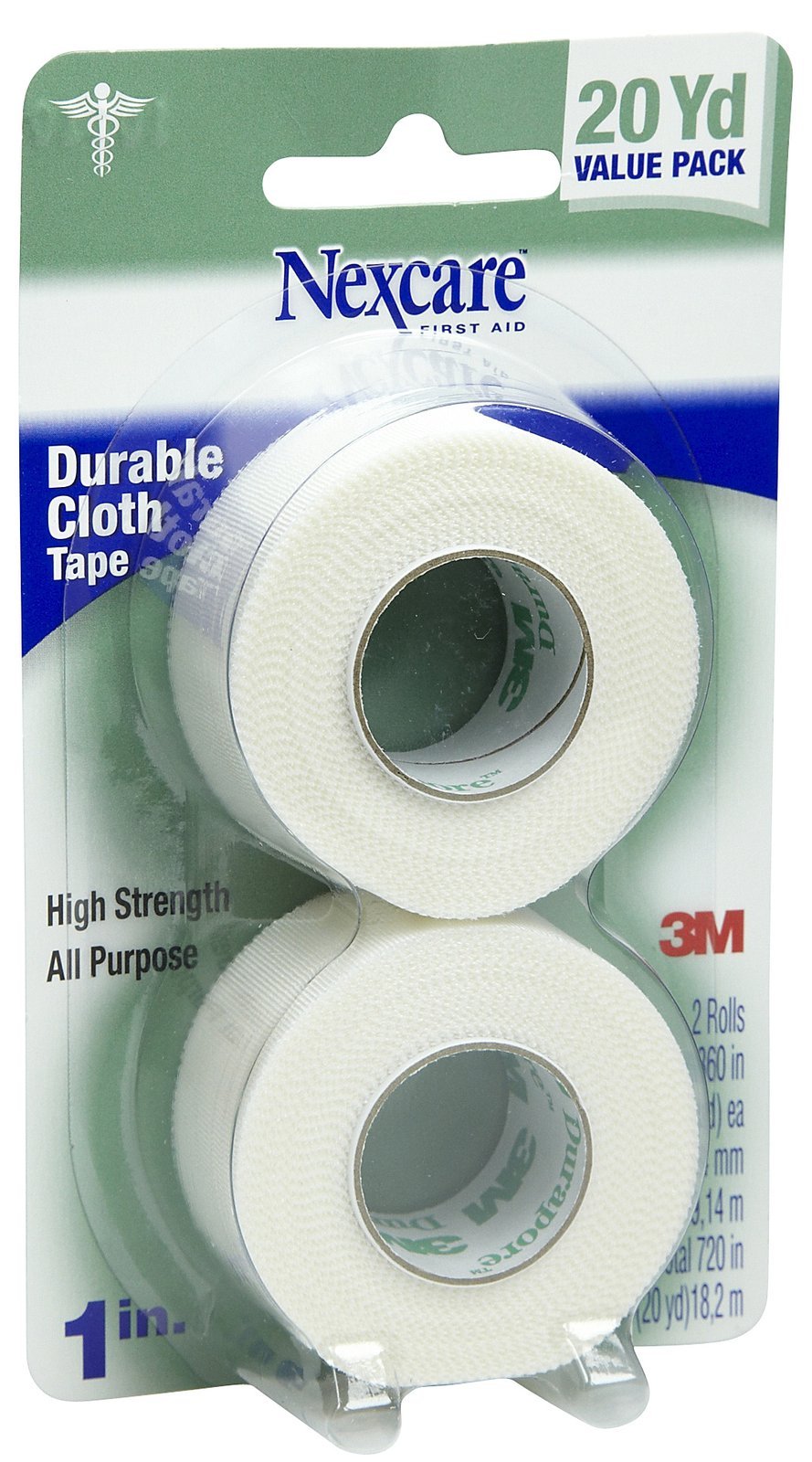 Nexcare First Aid Durable Cloth Tape, 1 Inch 2 Each by Nexcare
