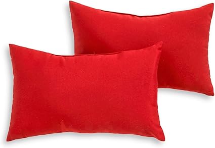 solid red throw pillows