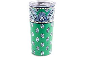 Vera Bradley Tumbler: Garden Green Leaf Oasis