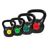 Kettlebell Sets 4 Piece Strength Training KettleBells Weight Set 5lb, 10lb, 15lb, 20lb Kettle Bell