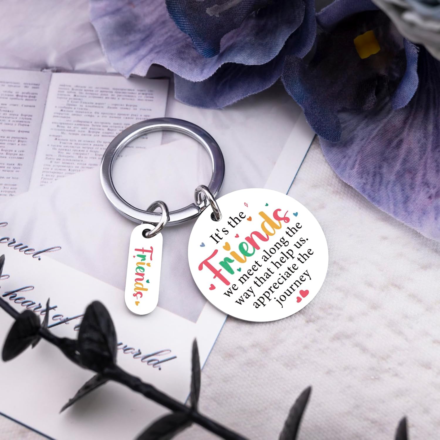 Friendship Gifts for Women Best Friend Keychain Friend Gifts for Women Bff Besties Birthday Galentines Day Gift Ideas for Friends Female - Image 2