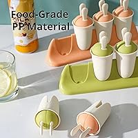 Vista 3 de Popsicle Mold Set for Kids 8 Pieces Silicone Popsicle Maker Ice Cream Molds DIY Frozen Ice Pop Molds Kitchen Accessories Easy Release Breastmilk