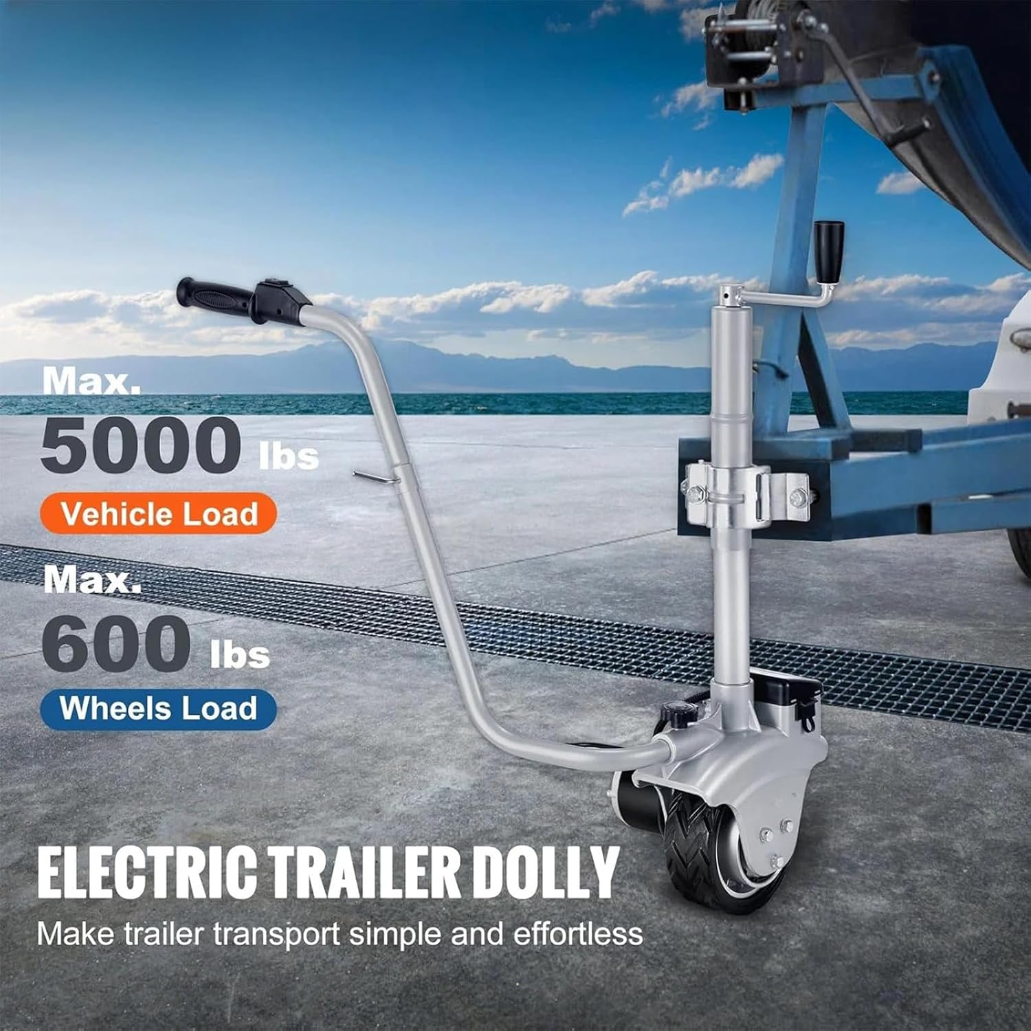 Electric Trailer Mover, Heavy-Duty Remote Control Dolly for Effortless Moving of Trailers, Caravans, and Boats