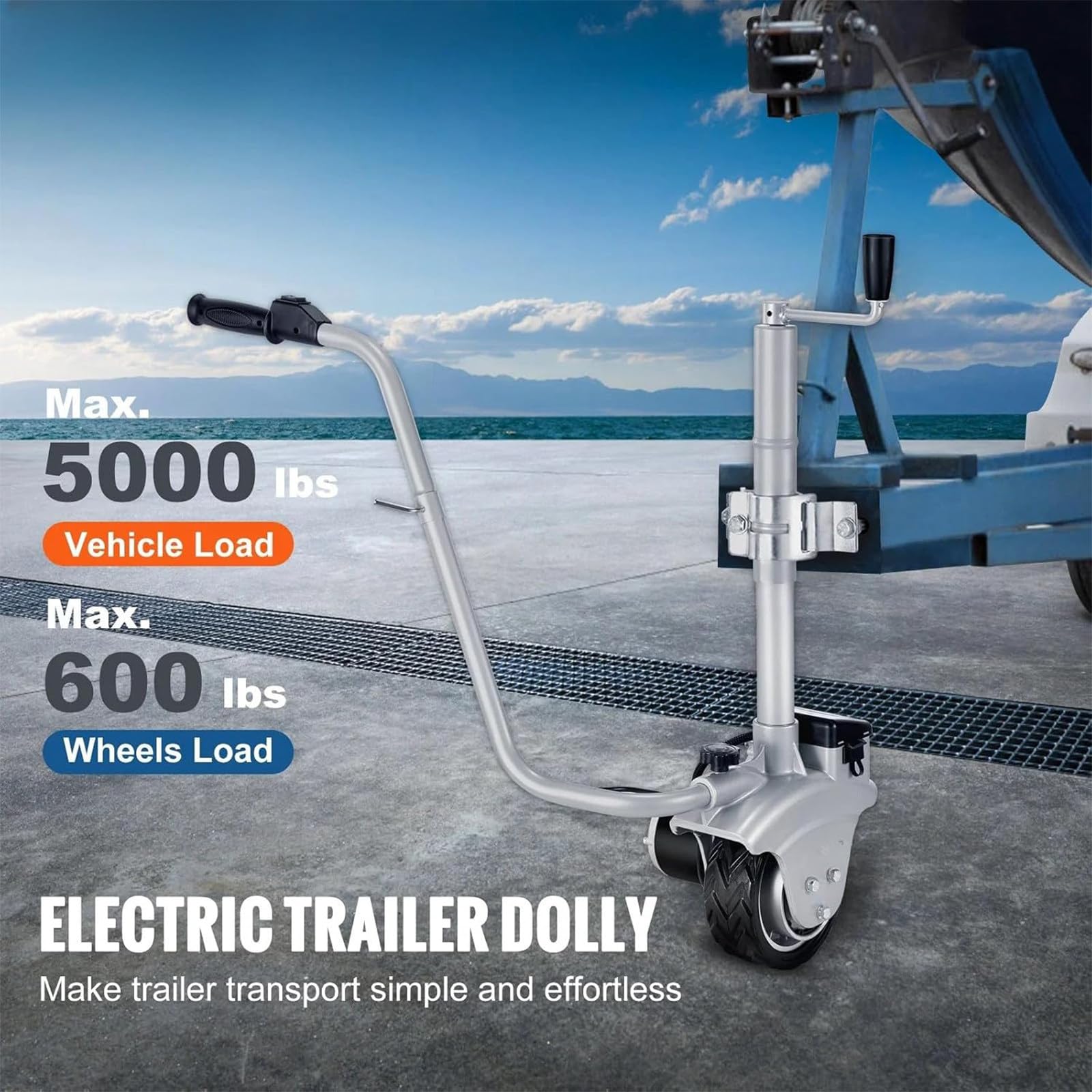 Remolque Rueda Jockey Remolque eléctrico Carro Rueda Jockey Remolque 12V Ayuda de maniobra eléctrica Remolque Remolque Caravana