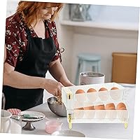 Vista 2 de DOITOOL Bandeja de almacenamiento de huevos de plástico para nevera, congelador, bandejas de plástico para servir bandejas de almacenamiento