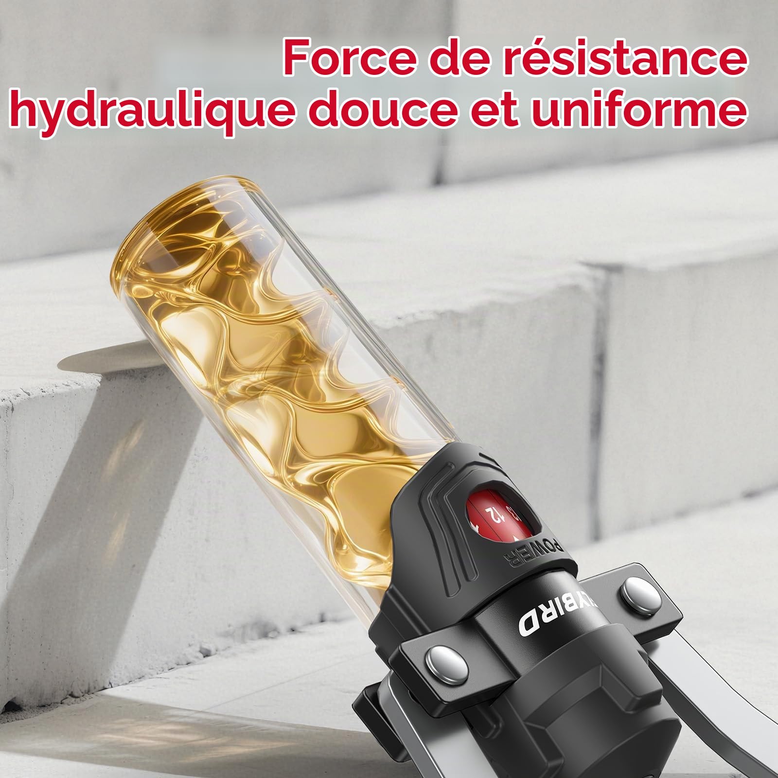FLYBIRD Appareil d’entraînement pour Bras, Poitrine et gainage, Twist Musculaire hydraulique Core réglable de 10 à 200 kg, entraîneur 2-en-1 avec Rouleau Abdominal