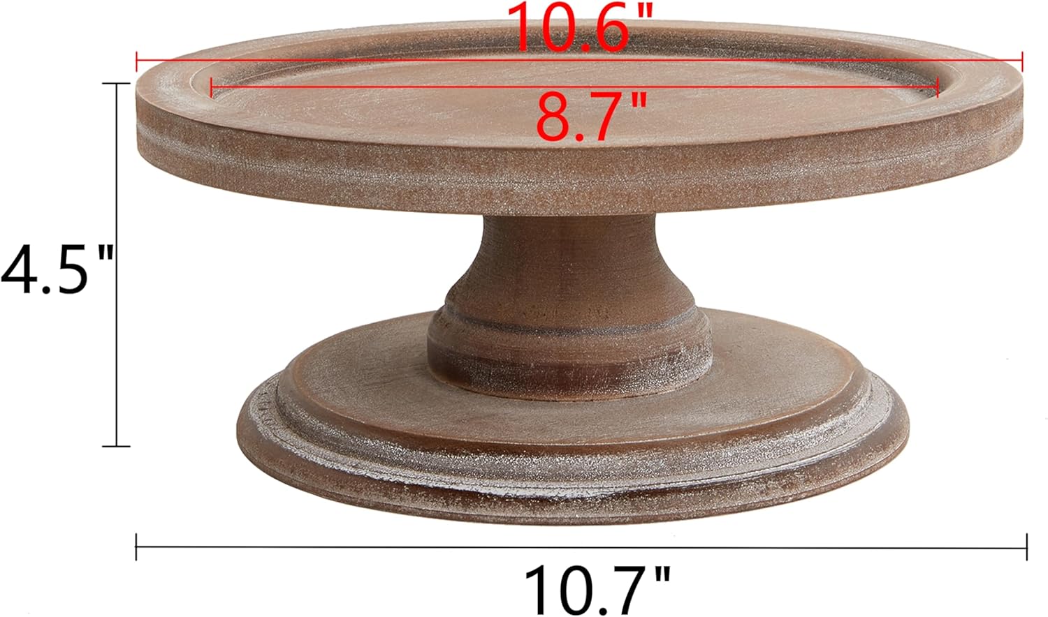 SOFE Round Wood Cake Stands Farmhouse Risers for Display Decorative, Cake Pedestal Serving Platter for Coffee Dessert Table, Party, Wedding, Dining Room, Living Room