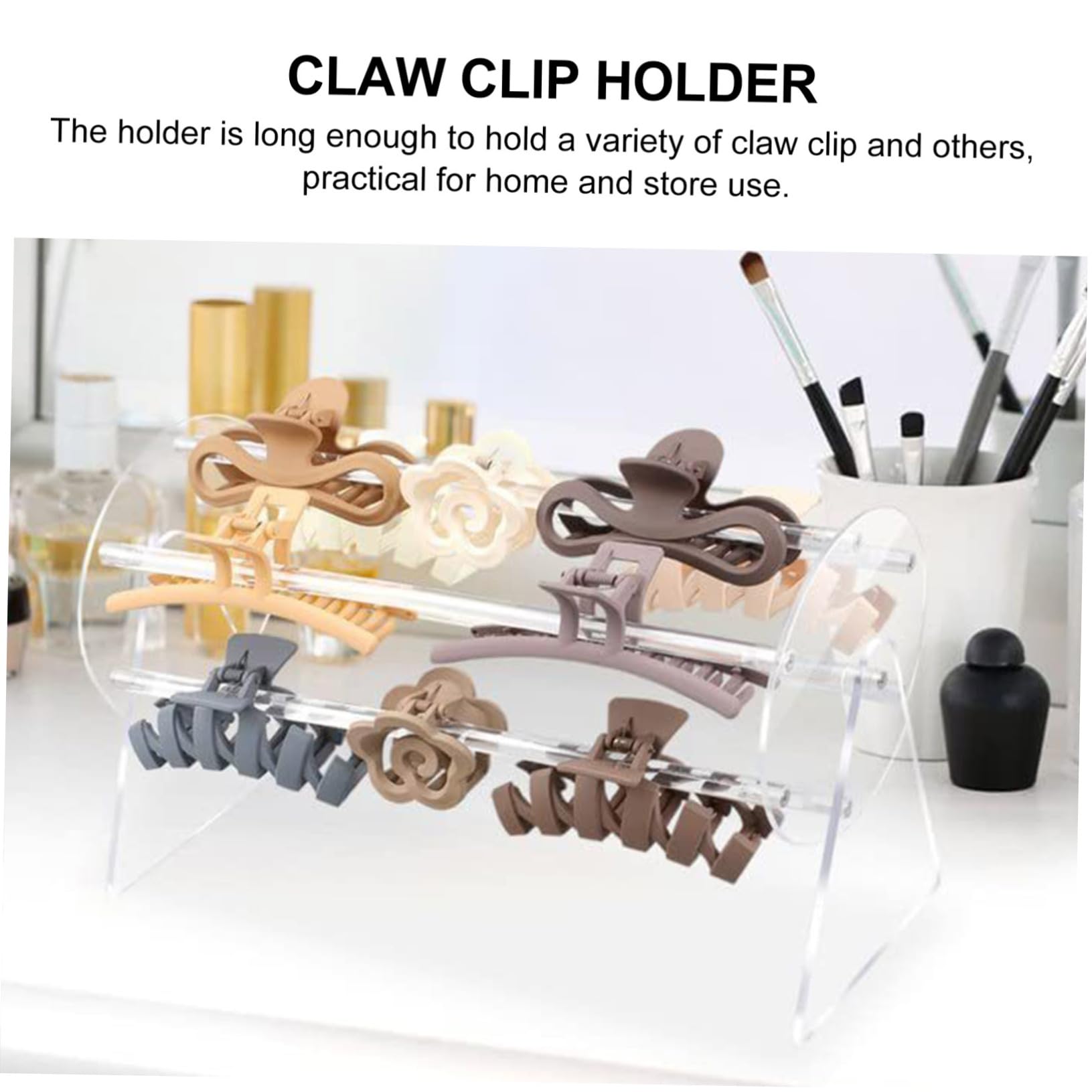 Baluue Pinces à Cheveux Design Compact et Gain de Place en Acrylique Robuste Organisateur Évite Fissures pour Magasins et Maisons