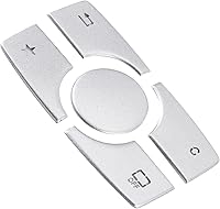Vista 5 de Fydun Cubierta de botón multimedia Moldura de aleación de aluminio Pegatinas de botón de control multimedia Perilla para -Benz ML GL Clase 2015-2019