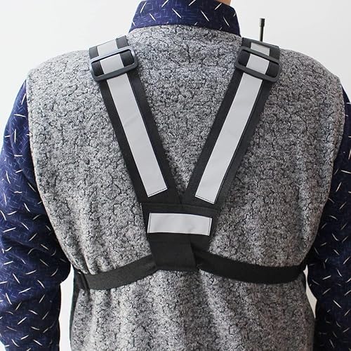 Miniatura 3 de Arnés de radio universal en el pecho, bolsa de bolsillo, chaleco para Motorola Midland Radio bidireccional (Rescue Essentials) (verde brillante)