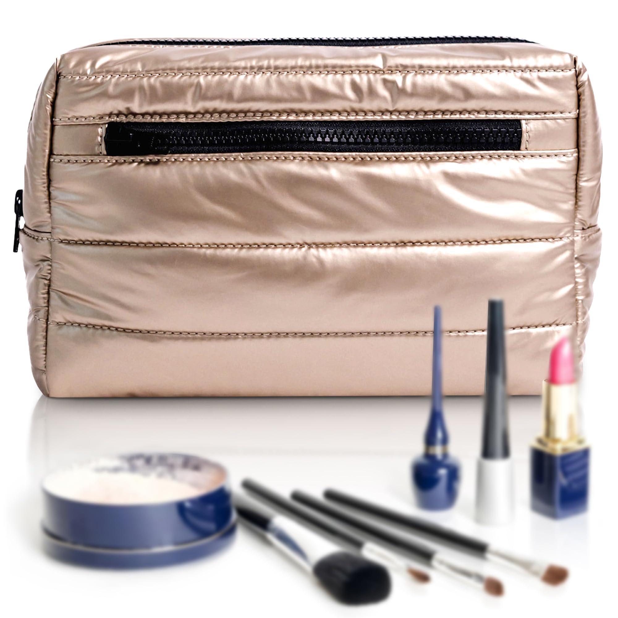 Citi Collective Premium Cosmetic Bag for Women| Makeup Travel Bag, Toiletry Bags for Women| Large Capacity Storage Waterproof Cosmetic Bag for