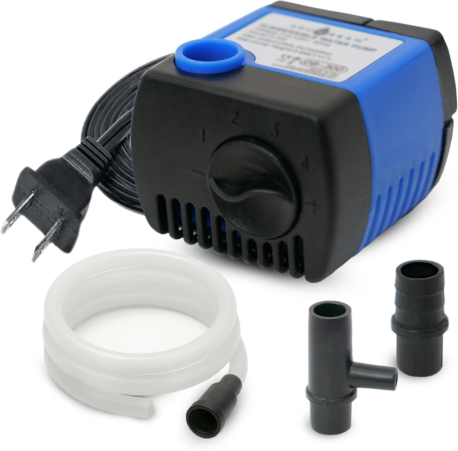 66 GPH Submersible Water Pump - Adjustable Quite Aquariums, Fountains, Hydroponics, and Pond Pump, 1.9 ft Lift, 2.5W - 5 Pack