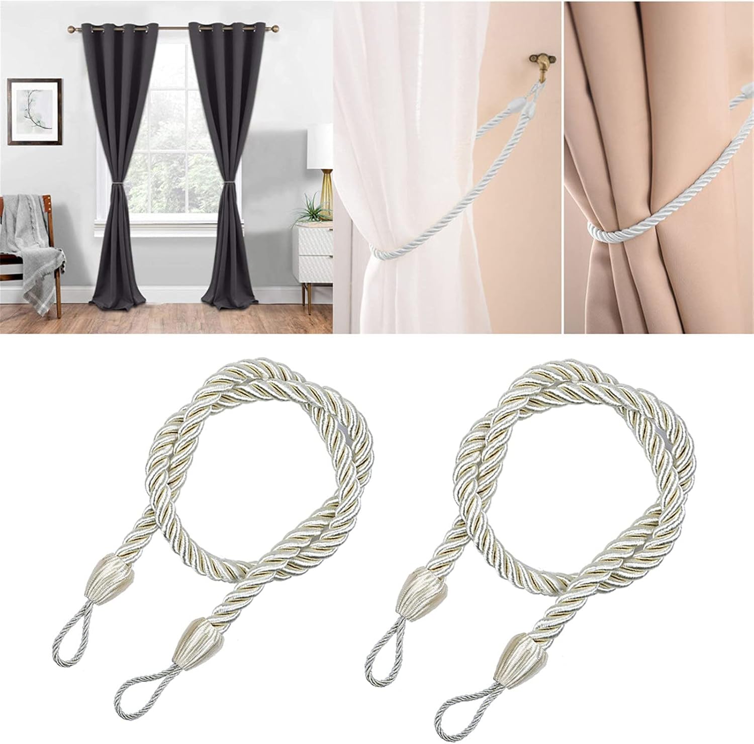 Tassel Curtain Ties Ropes for Thin or Thick Curtain