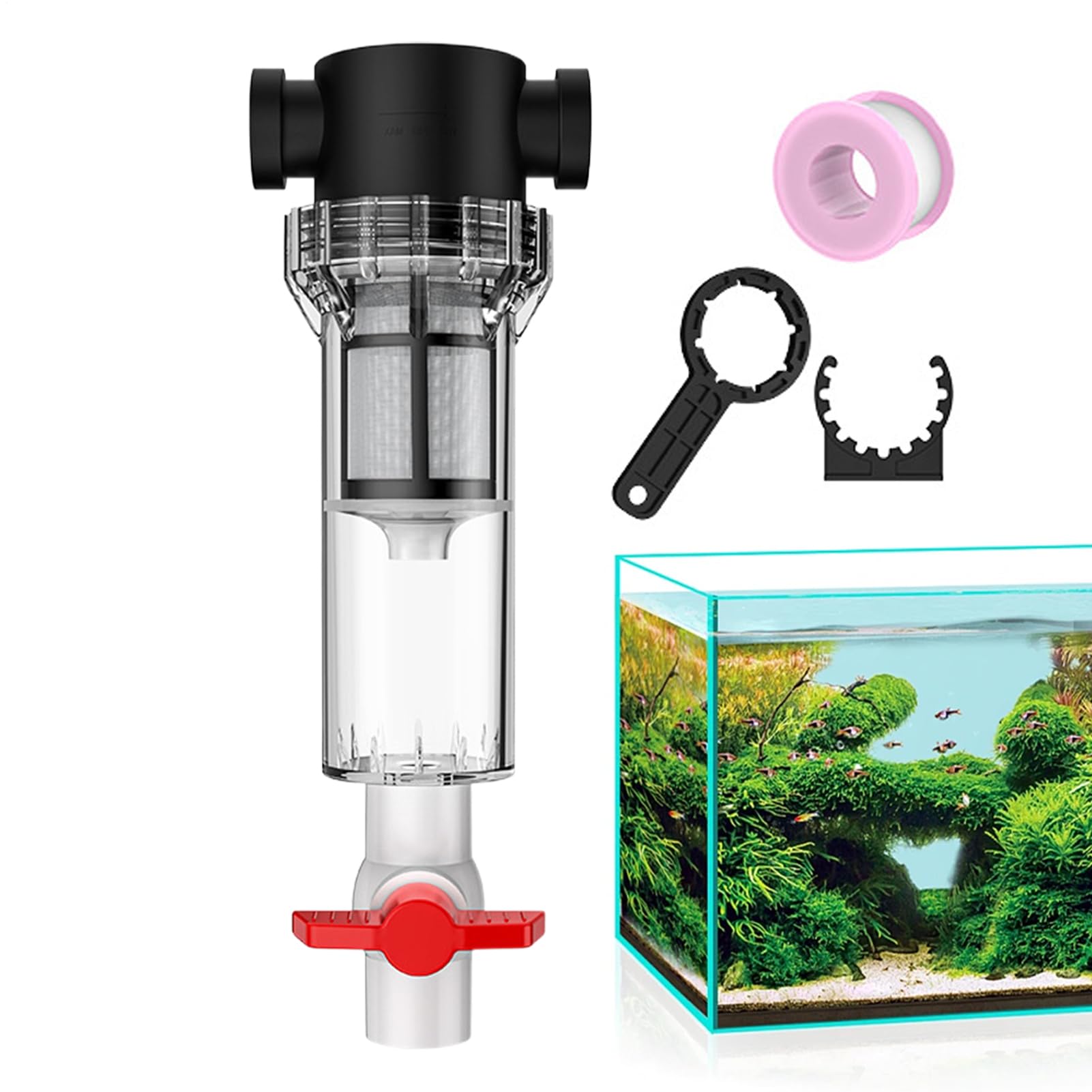 Fish Tank Filter, Aquarium Fish Waste Collector - Efficient Separation Filter System Poop Separator for Saltwater Small Pond Fountains